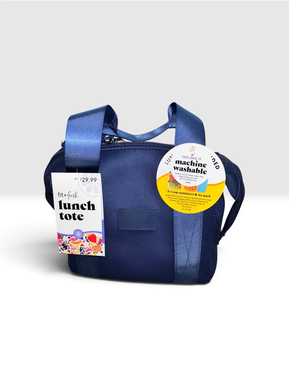 Navy Lunch Tote - Machine Washable